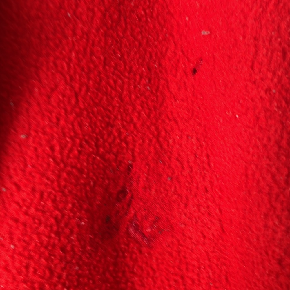 Tommy Hilfiger red fleece pullover with black zipper at the neck, large, AS IS - Picture 10 of 15